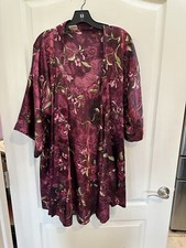 Sophia by Delicates vintage satin robe nightgown no size tag no Belt