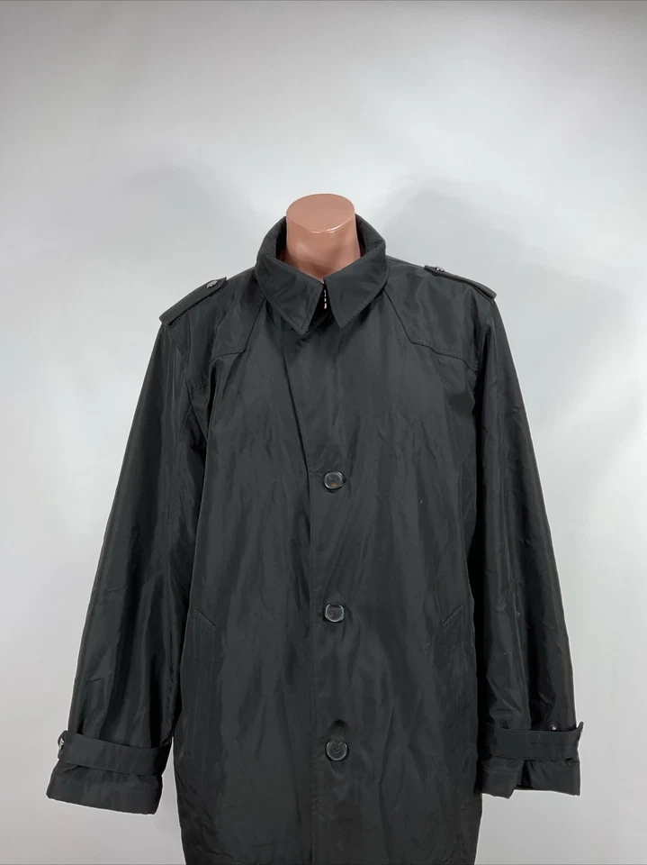 Abrigo de lluvia vintage años 90 y2k para hombre estructura guisante chaqueta palangre interior acolchado Foto 3 de 4