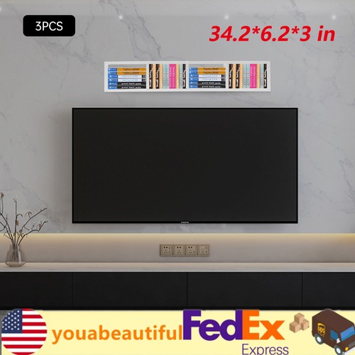 3pcs Storage Rack Organizer Box Holder Stores CD Disk Case Media Display Shelf