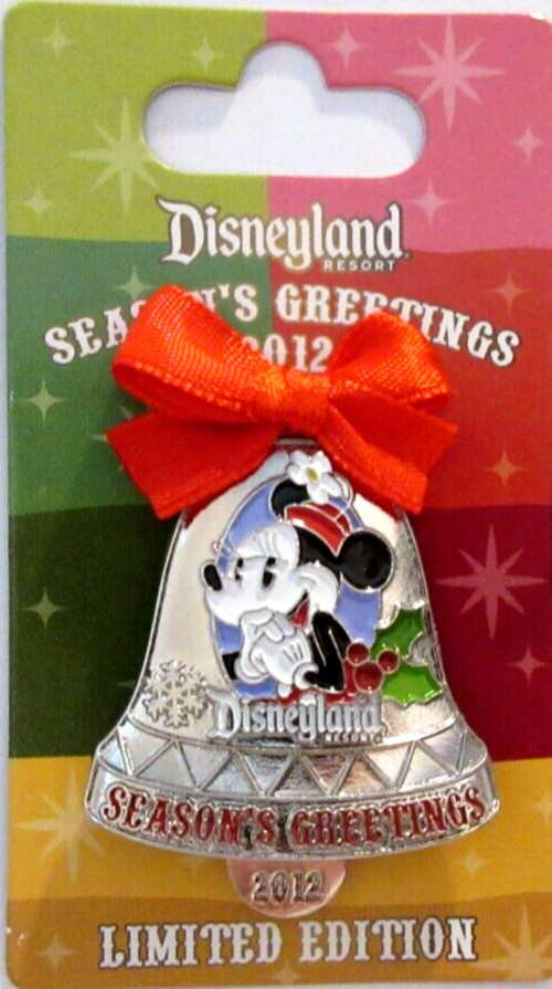 DLR SEASON'S GREETINGS 2012 PIN CHRISTMAS BELL MINNIE ORNAMENT - LE 1500  #93405