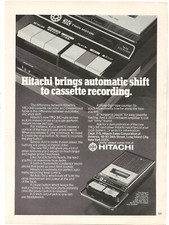 Vintage Print Ad Hitachi TRQ-340 Tape Recorder - Playboy Sept 1973 11"x8"