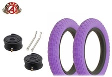 ALTA BICYCLE WIRE BEAD 12" 1/2" x2 1/4" TIRES PURPLE COMP III W/ HEAVYDUTY TUBES