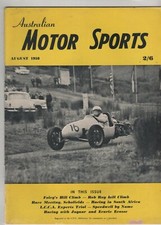 Australian Motor Sports 1958 Aug Speedwell Panhard et Levassor Jaguar Rob Roy Fo