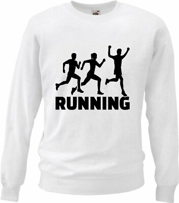 Sweatshirt JOGGING - RUNNING - RENNEN - MARATHON - TRIATHLON in Weiß