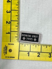 Honor Unit 1985 Vintage BSA Boy Scout Patch Silver Black