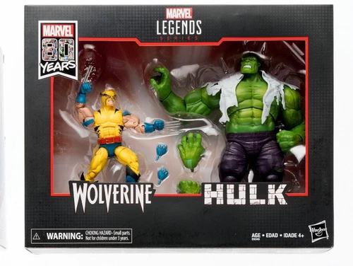 New! Hasbro WOLVERINE VS HULK Marvel Legends 80th Anniversary 2-Pack 2019 MINT
