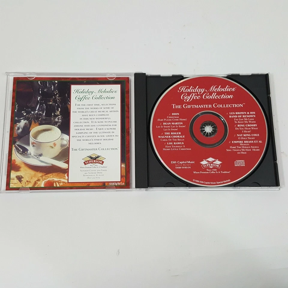 Superior Coffee Holiday Melodies Collection Christmas Music CD Giftmaster Edtion Foto 3 de 4