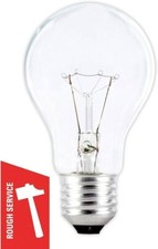 2X 200W E27 ES GLS A70 Clear Tungsten Light Bulb - Dimmable, Warm White