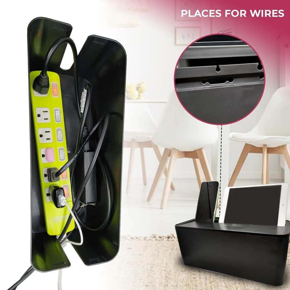 Cable Management Box Cord Organizer The Cable Storage Box can Manage