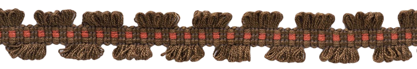 Orange, Dark Brown 7/8"" Gimp Braid [12 Yards]