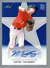 2020 Leaf Perfect Game National Showcase Auto Blue #BAHT1 Hunter Teplanszky 3/15