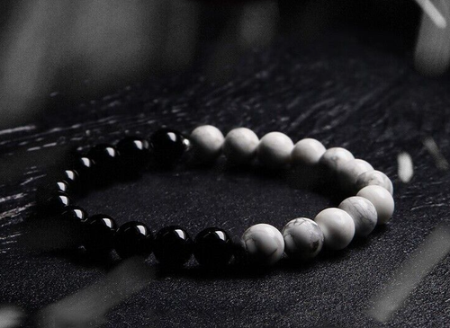 Bracelet en howlite perles de 10mm | Cœur de Pierres