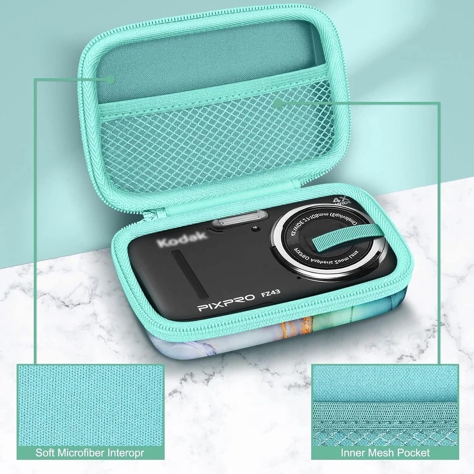 Digital Camera Carrying Case for Kodak Pixpro/Canon PowerShot ELPH Hard Shell - Image 3 of 4