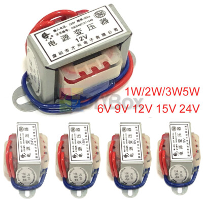 AC220V To AC 6V 9V 12V 15V 24V 1W/2W/3W/5W Output Voltage 50Hz Power Transformer