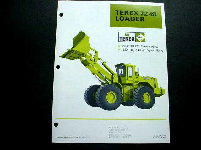Terex 72-61 & 72-71B Wheel Loader Literature - Image 2 of 2