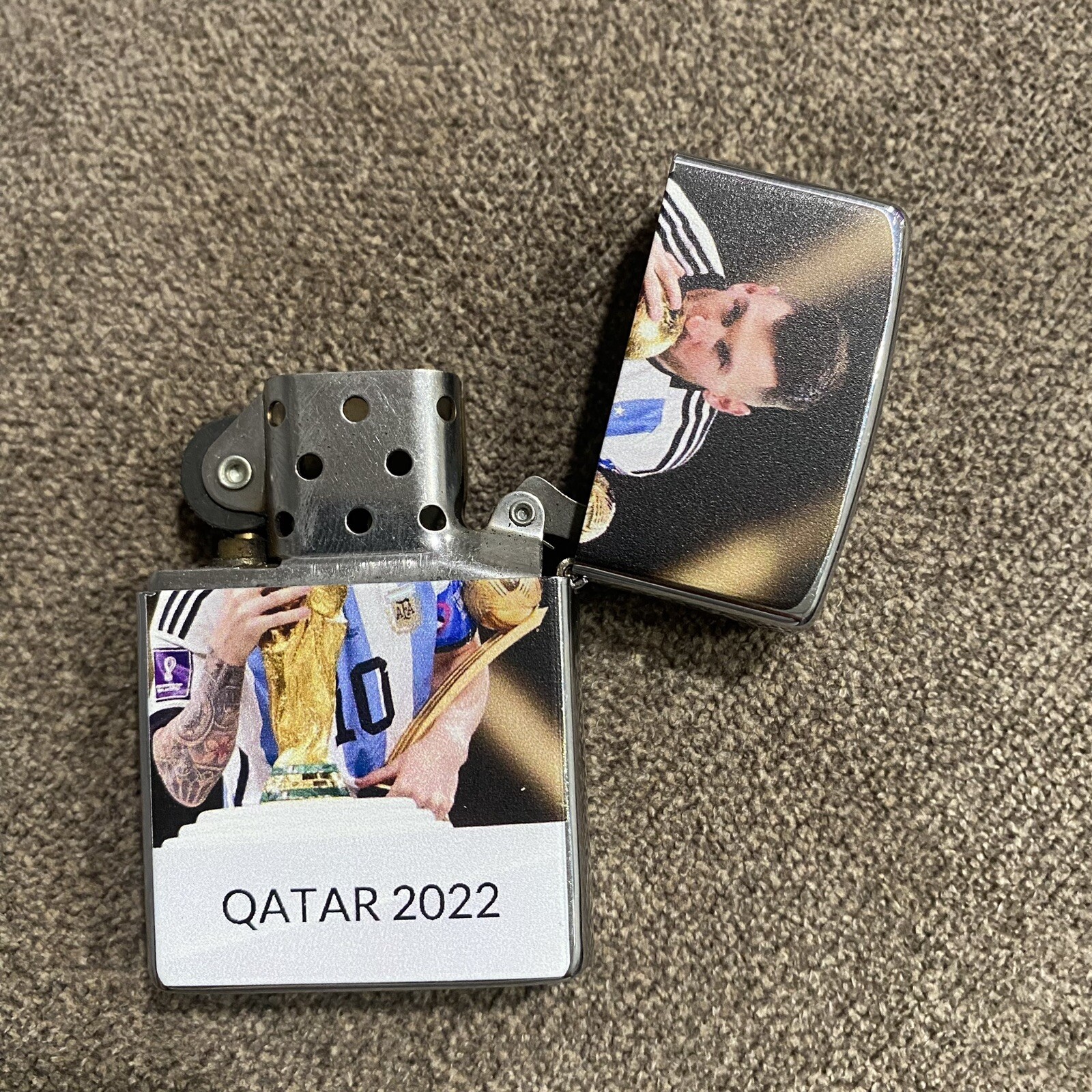 Zippo Lighter Fluid Leo Messi Argentina Qatar 2022 World Cup FIFA eBay