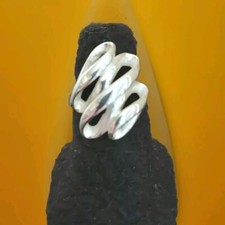 Erick's Sterling Modernist Cocktail Ring Size 7 Taxco.925