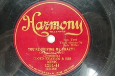 LLoyd Keating & Music - HARMONY 1251-H - You're Driving Me Crazy! & Someone Sang