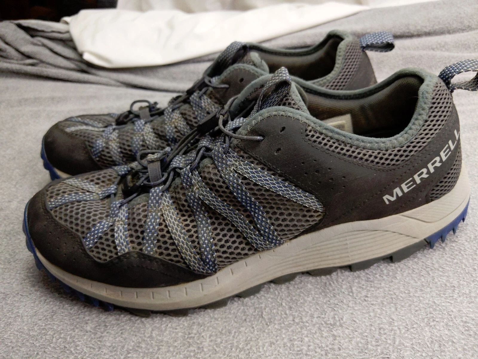 Merrell Wildwood Aerosport Mens 11 45 Gray Trail Running Jogging Hiking Outdoor