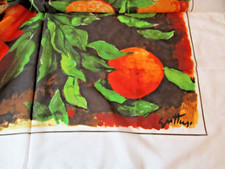 Renato Guttuso stampa su stoffa " Arance " foulard in perfette condizioni