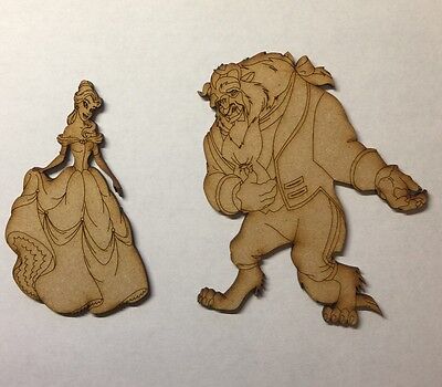 Wooden Characters Beauty And The Beast Laser Cut 3mm Thick Mdf