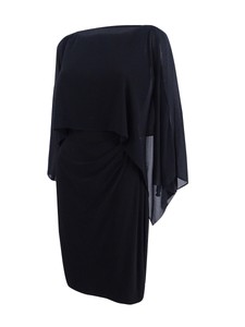ralph lauren crepe overlay dress