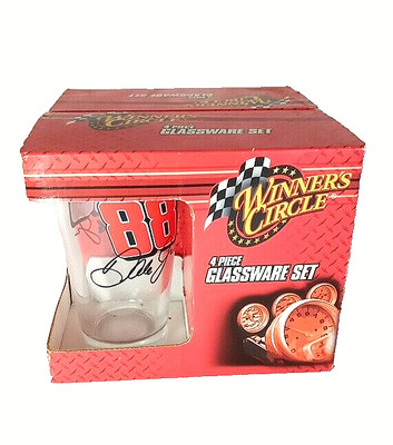 #88 Dale Earnhardt Jr. NASCAR Winner's Circle 4 Pc Glassware Set Pint Beer...