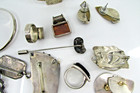 Vintage Modernist MCM 1970's STERLING SILVER MIXED METALS Bracelets Earrings — photo 10