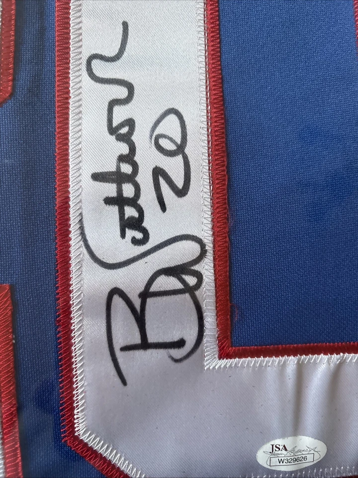 Camiseta firmada por Brian Westbrook Villanova Wildcats/caja de sombras enmarcada/JSA auténtica Foto 4 de 4