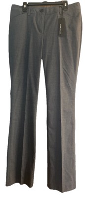 Express Editor Grey Boot Cut Top Stitched Low Rise Straight Thru Hip SZ 6R NWT