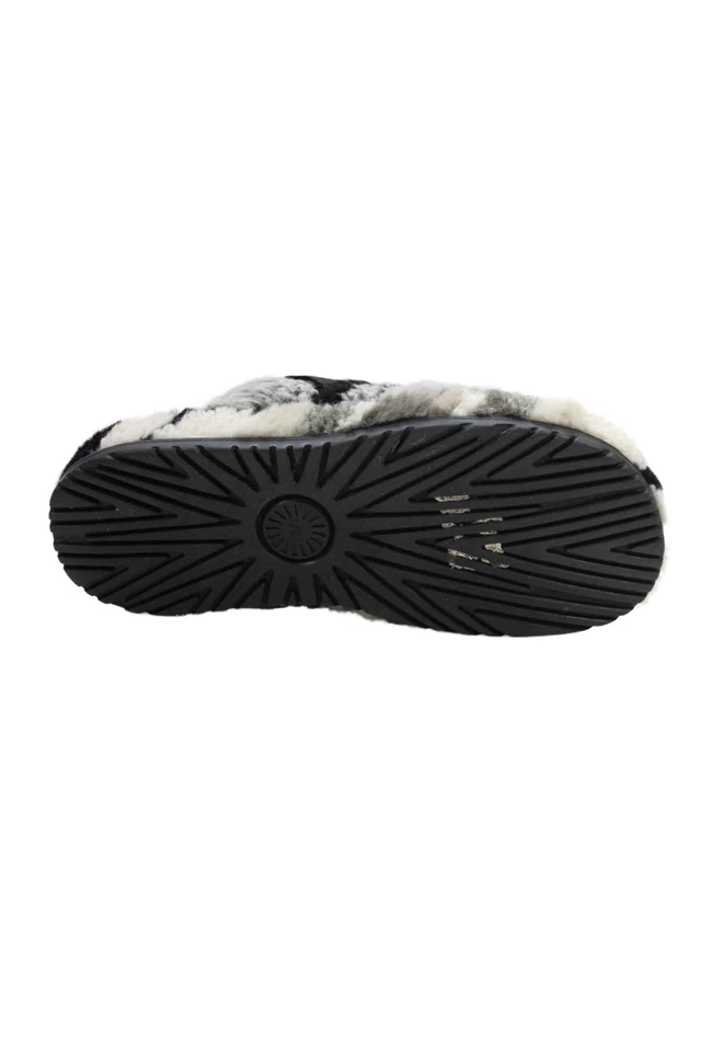 Ugg Womens Fluff Yeah Cali Collage Slides Slippers Shoes Gray Combo Size 7 - Image 4 of 4