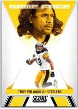 #GF13 Troy Polamalu, Pittsburgh Steelers 2021 Panini Score Game Face Base