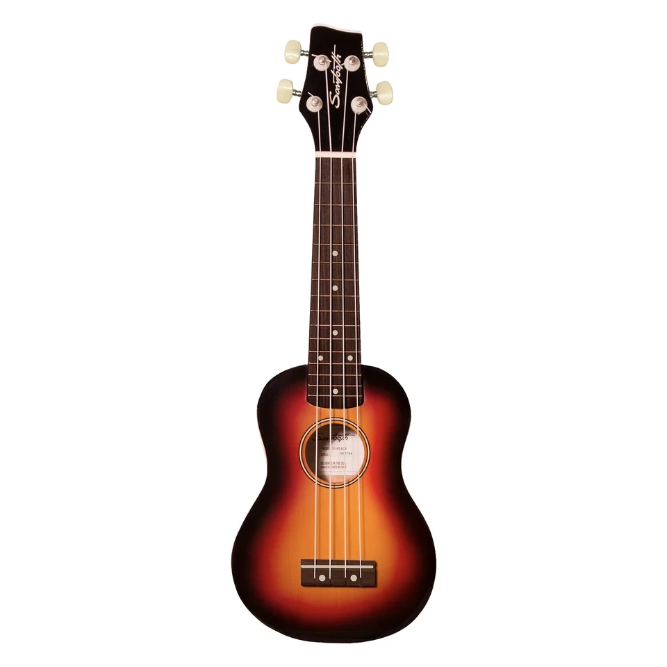 Sawtooth Basswood Sunburst Soprano Ukulele 15 Fret Beginner Student Uke - Image 2 of 4