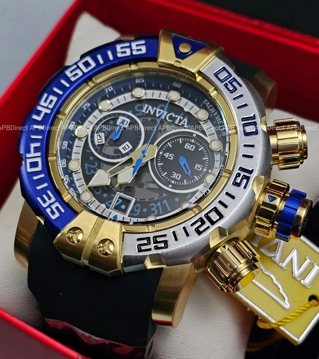 Invicta - SEA 🌊 HUNTER 57mm Next Gen Swiss Z50 Chrono GOLD Blue