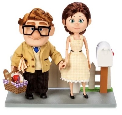 2024 Disney Parks Pixar Up 15th Anniversary Ellie Carl LE Doll Set - NEW