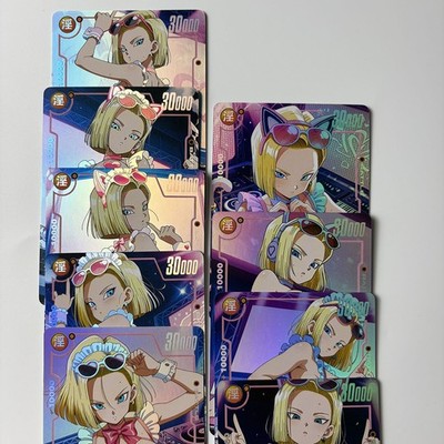 9×Dragon Ball DJ Android 18 Doujin Card Goddess Stroy Waifu ACG