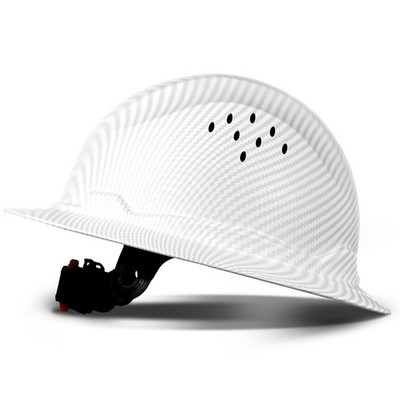 Casco De Seguridad De Ala Completa Con Diseno De Fibra De Carbono Pro