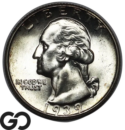 1939-D Washington Quarter, Lustrous Solid Gem BU++
