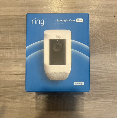 Ring Spotlight Cam Pro Battery White 2K Security Cam Vision [MSRP $199] [NEW]