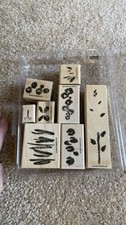 Stampin' Up! Two-Step Stampin' Spring Garden wood-mounted rubber stamps w/ case
