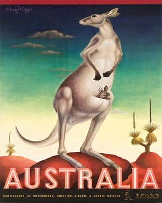 Australien Känguru Tierwelt Poster Wandbild - 12X16/16X20/18X24/24X36