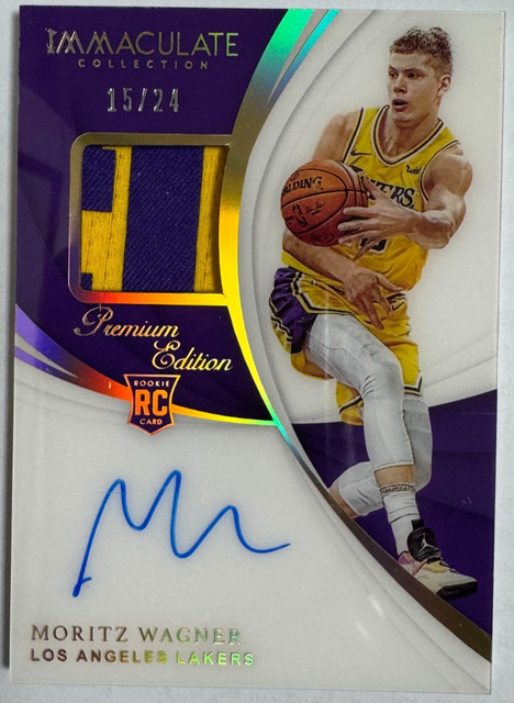 2018 Panini Immaculate Moritz Wagner rookie Auto Patch Jersey# premium 15/24