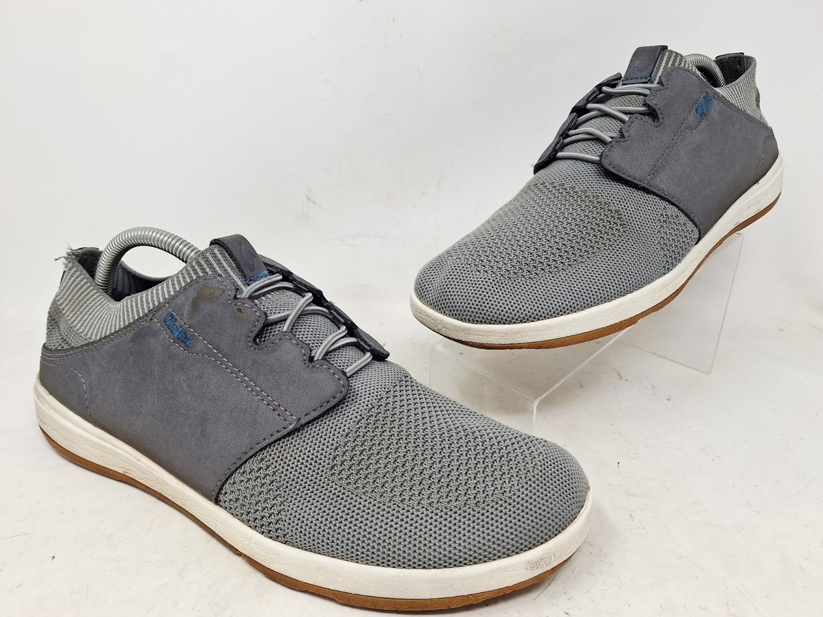 OluKai Mens Makia Ulana Shoes Sz 10 Gray Mesh Slip On Casual  display picture 2