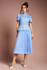 Coast Powder Blue Midi Dress Womens Occasion Dresses