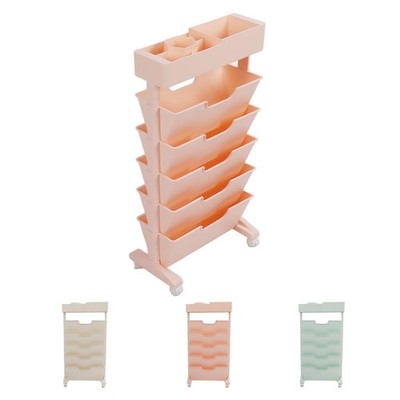 5 Tier Book Rack Multifunctional Removable Bookcase Multilayer Storage Rack For