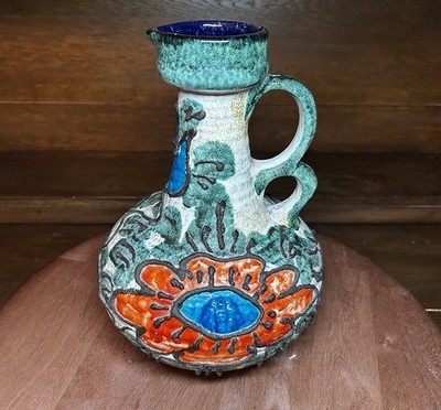 Fat Lava Marei Keramik Vase Henkelvase 60er 70er West Germany Mid Century Vtg.