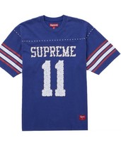 New Supreme Studded S/S Football Top Blue Siz...