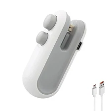 Mini 2 in 1 Bag Sealer Heat Sealer with Cutter and Magnet Rechargeable Resealer