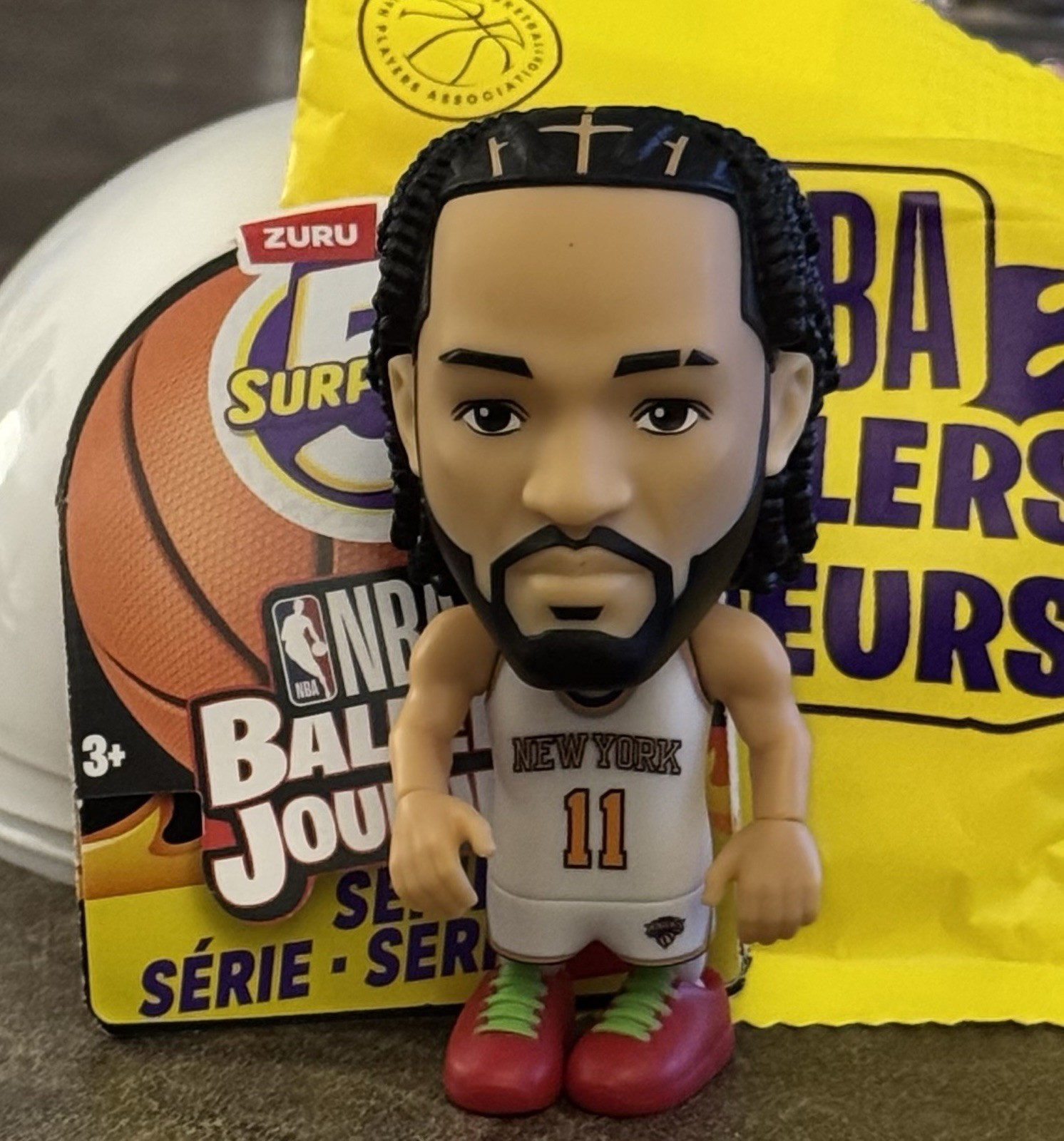 Zuru NBA Baller Series #2 Jalen Brunson WHITE Jersey NY Knicks NEW in capsule!