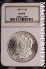 1881-S Morgan Dollar - NGC MS 63 - Scarce  No Reserve  #SLK610